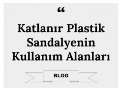 Katlanır Plastik Sandalyenin Kullanım Alanları