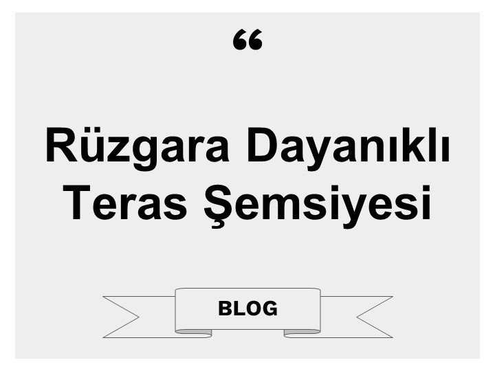 Rüzgara Dayanıklı Teras Şemsiyesi