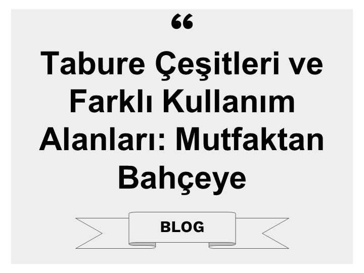 Tabure Çeşitleri ve Farklı Kullanım Alanları: Mutfaktan Bahçeye