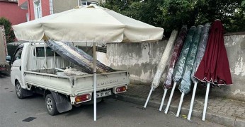 3 Metre Polyester Kumaş Bahçe Şemsiyesi