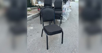 Lüks Hilton Demir Sandalye Siyah